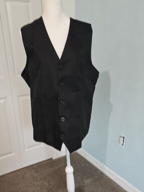 Men's Black Formal Waistcoat Vest - Tailored Five-Button Design